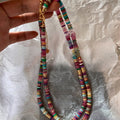 18K Gold Plated Copper Natural Stone Beaded Choker Necklace With Round Geometric Dopamine Style view 4