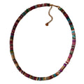 18K Gold Plated Copper Natural Stone Beaded Choker Necklace With Round Geometric Dopamine Style view 5
