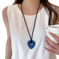 Korean Style Resin Croissant Smiley Bread Pendant Sweater Necklace For Commuter Outfits view 5