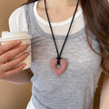 Korean Style Resin Croissant Smiley Bread Pendant Sweater Necklace For Commuter Outfits view 3