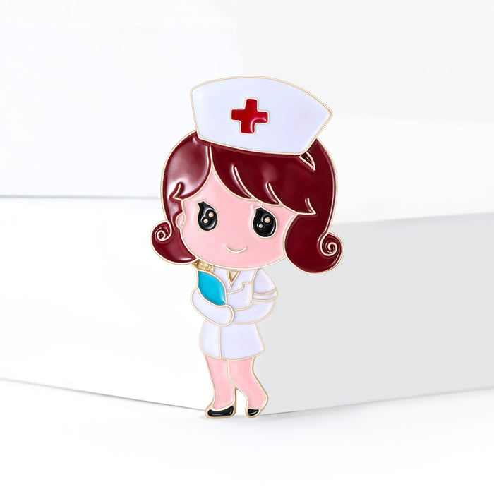 Alloy Enamel Nurse Brooch Pin For Medical Staff Apparel