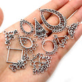 Antique Silver Alloy Multi Hole Vintage Pattern Pendant Connector For DIY Necklace Bracelet Jewelry view 1