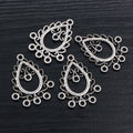 Antique Silver Alloy Multi Hole Vintage Pattern Pendant Connector For DIY Necklace Bracelet Jewelry view 4