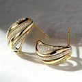 Minimalist Line Design Stud Earrings For Women, Elegant Fashion Jewelry For Lady Daily Outfits view 1