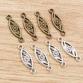 23x7mm 1g Alloy Double Dangle Flower Small Pendant Charm For DIY Necklace Bracelet Accessories view 4