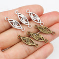 23x7mm 1g Alloy Double Dangle Flower Small Pendant Charm For DIY Necklace Bracelet Accessories view 1