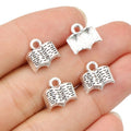 Alloy Book Bible Small Pendant Charm For DIY Jewelry Necklace Bracelet Accessories 12x11mm view 5