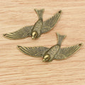 Alloy Flying Eagle Bird Pendant Charm For DIY Necklace Bracelet Jewelry Accessories 73x33mm view 3