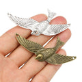 Alloy Flying Eagle Bird Pendant Charm For DIY Necklace Bracelet Jewelry Accessories 73x33mm view 5