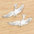 Alloy Flying Eagle Bird Pendant Charm For DIY Necklace Bracelet Jewelry Accessories 73x33mm view 2