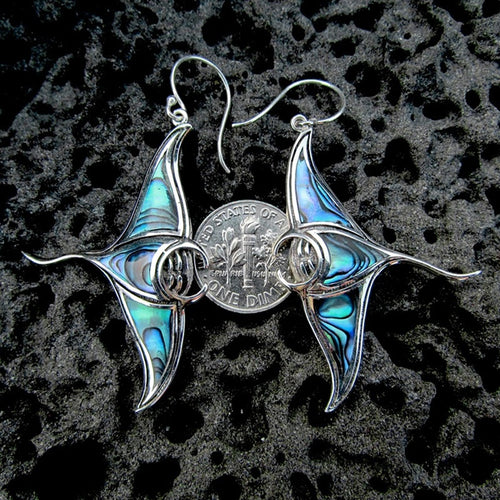 Hot Selling Alloy Dangle Earrings For Women, Painted Devil Ray Statement Drop Earrings