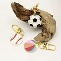 Zinc Alloy Enamel Sports Ball Keychain Bag Charm Gift view 4