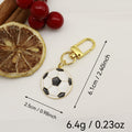Zinc Alloy Enamel Sports Ball Keychain Bag Charm Gift view 2