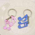 Metal Music Note Keychain Backpack Bag Charm Accessory Gift view 3