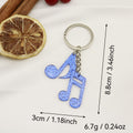 Metal Music Note Keychain Backpack Bag Charm Accessory Gift view 2