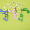 Metal Music Note Keychain Backpack Bag Charm Accessory Gift view 1
