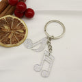 Metal Music Note Keychain Backpack Bag Charm Accessory Gift view 7