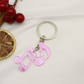 Metal Music Note Keychain Backpack Bag Charm Accessory Gift view 6