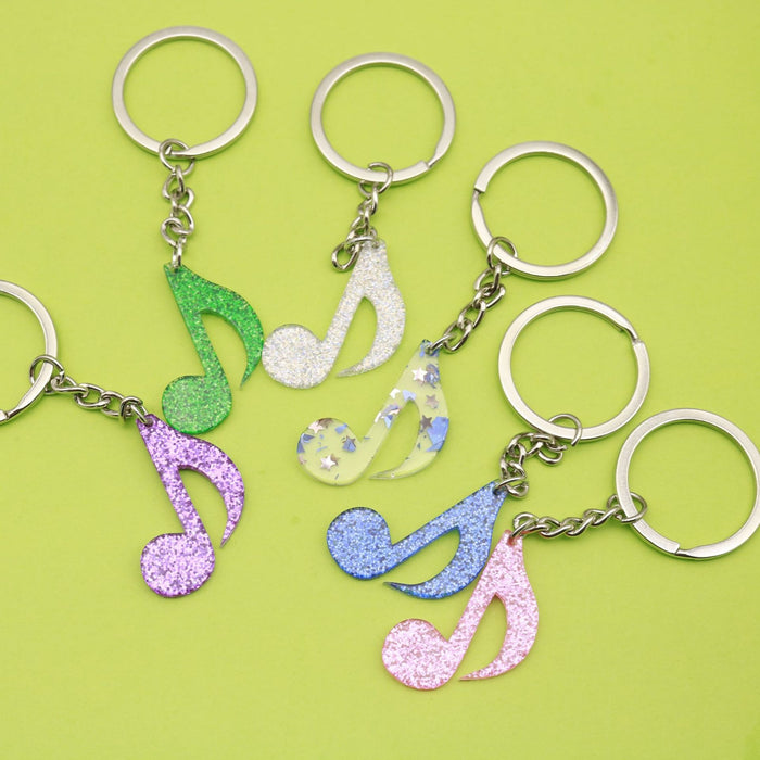 Acrylic Music Note Keychain For Backpack Bag Charm