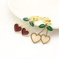 Zinc Alloy Cherry Heart Keychain Bag Charm Gift view 3