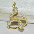 European And American Snake Shape Ring, Luxury Design Banquet Dress Fashion Statement Jewelry view 3