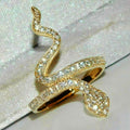 European And American Snake Shape Ring, Luxury Design Banquet Dress Fashion Statement Jewelry view 2