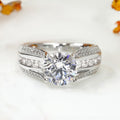 Women's Four Prong Set Ring, Fashion Light Luxury Designer Style Single Jewelry With Premium Look view 5