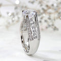 Women's Four Prong Set Ring, Fashion Light Luxury Designer Style Single Jewelry With Premium Look view 1