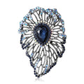 Alloy Crystal Hollow Brooch Pin For Coats And Apparel view 5