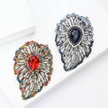 Alloy Crystal Hollow Brooch Pin For Coats And Apparel view 4