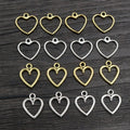 Alloy Hollow Heart Small Pendant 0.4g For DIY Jewelry Necklace Bracelet Charms view 2