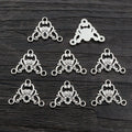Alloy Triple Flower Small Charm Pendant 14x19mm 0.7g For DIY Necklace Bracelet Making view 2