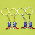 Metal American Flag Boot Keychain Independence Day Gift view 1