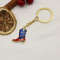 Metal American Flag Boot Keychain Independence Day Gift view 6
