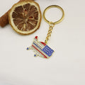 Metal USA Flag Keychain Independence Day Gift view 6