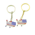 Metal USA Flag Keychain Independence Day Gift view 5