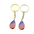 Zinc Alloy Enamel American Flag Star Keychain For Car Gift view 5