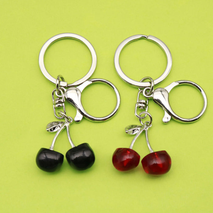 Metal Cherry Pearl Keychain Cute Bag Charm Gift