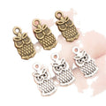 Alloy Owl Small Pendant Charm For DIY Jewelry Necklace Bracelet Accessories 15x8mm 0.8g view 5