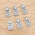 Alloy Owl Small Pendant Charm For DIY Jewelry Necklace Bracelet Accessories 15x8mm 0.8g view 2