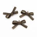 Alloy Bowknot Pendant Charm For DIY Jewelry Necklace Bracelet Accessories 44x23mm 6g view 2