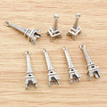 24x8mm Alloy 3D Eiffel Tower Mini Charm Pendant, DIY Necklace Bracelet Jewelry Findings, 1g view 3