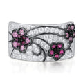 Two Tone Flower Ring For Women Fashion Elegant Fresh Pastoral Style Floral Jewelry From Source view 5