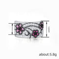 Two Tone Flower Ring For Women Fashion Elegant Fresh Pastoral Style Floral Jewelry From Source view 4