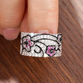 Two Tone Flower Ring For Women Fashion Elegant Fresh Pastoral Style Floral Jewelry From Source view 3