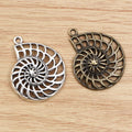 Alloy Conch Snail Shell Pendant Charm For DIY Jewelry Necklace Bracelet Accessories 35x29mm view 2