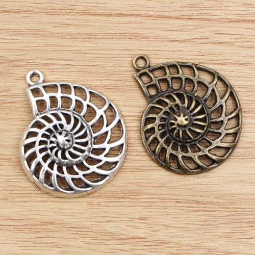 Alloy Conch Snail Shell Pendant Charm For DIY Jewelry Necklace Bracelet Accessories 35x29mm