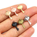 Alloy Imitation Key Mini Pendant Charms For DIY Necklace Bracelet Jewelry Accessories 17x10mm view 1