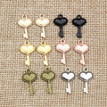 Alloy Imitation Key Mini Pendant Charms For DIY Necklace Bracelet Jewelry Accessories 17x10mm view 2