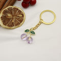 Metal Mini Red Transparent Cherry Keychain Bag Charm Car Gift view 6